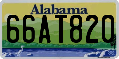 AL license plate 66AT820