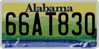AL license plate 66AT830