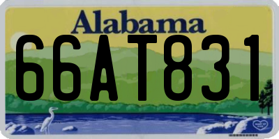 AL license plate 66AT831