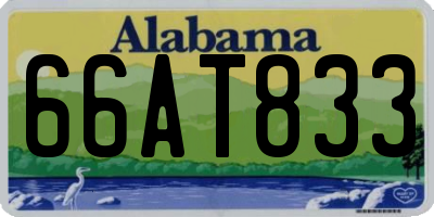 AL license plate 66AT833