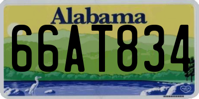 AL license plate 66AT834