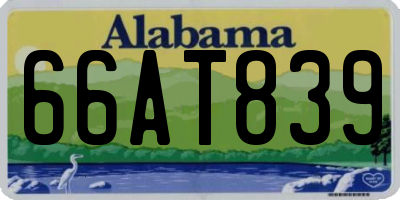 AL license plate 66AT839