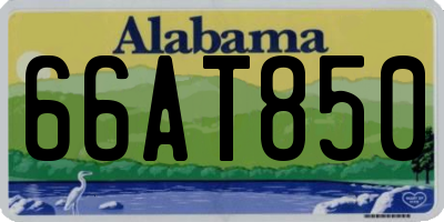 AL license plate 66AT850
