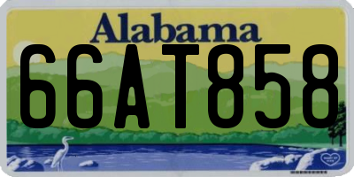 AL license plate 66AT858
