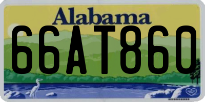 AL license plate 66AT860