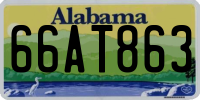 AL license plate 66AT863