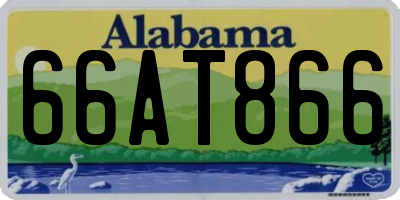 AL license plate 66AT866