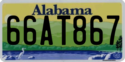 AL license plate 66AT867