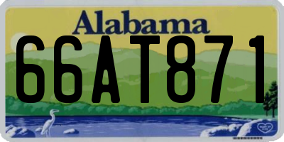 AL license plate 66AT871