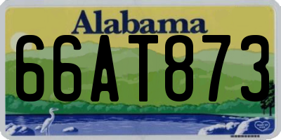 AL license plate 66AT873