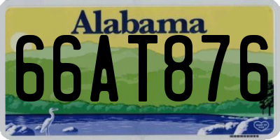 AL license plate 66AT876
