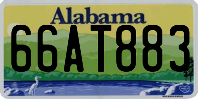 AL license plate 66AT883
