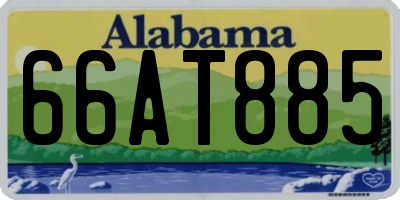 AL license plate 66AT885