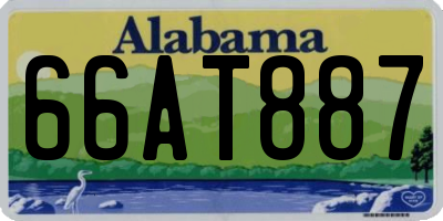 AL license plate 66AT887