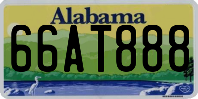 AL license plate 66AT888
