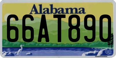 AL license plate 66AT890