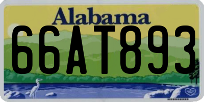 AL license plate 66AT893