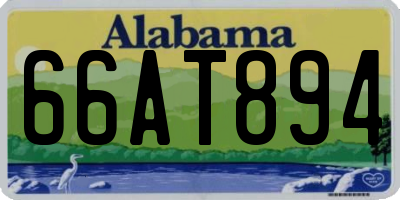 AL license plate 66AT894