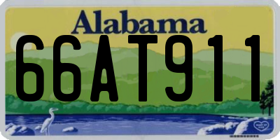 AL license plate 66AT911