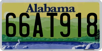 AL license plate 66AT918