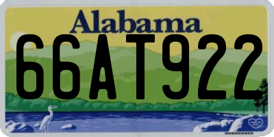 AL license plate 66AT922