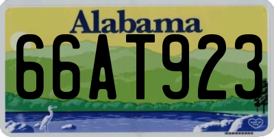 AL license plate 66AT923