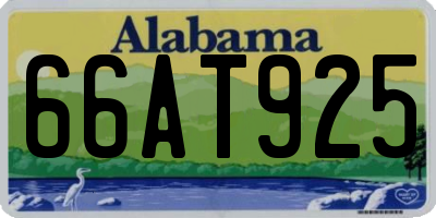 AL license plate 66AT925