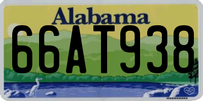 AL license plate 66AT938