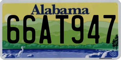 AL license plate 66AT947