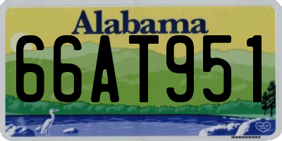 AL license plate 66AT951