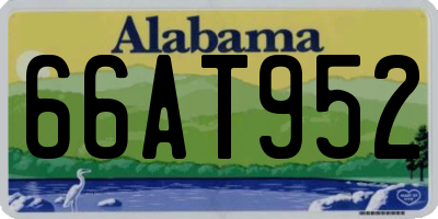 AL license plate 66AT952
