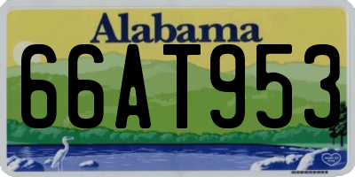 AL license plate 66AT953