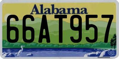 AL license plate 66AT957