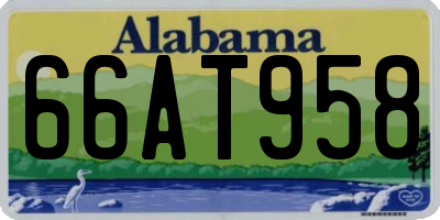 AL license plate 66AT958