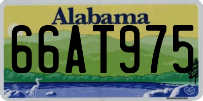 AL license plate 66AT975