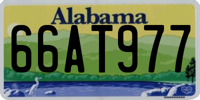 AL license plate 66AT977