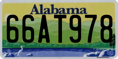 AL license plate 66AT978