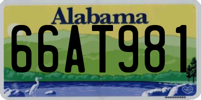 AL license plate 66AT981