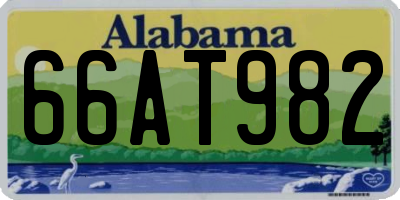 AL license plate 66AT982