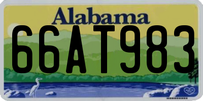 AL license plate 66AT983