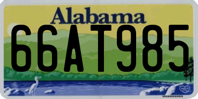 AL license plate 66AT985