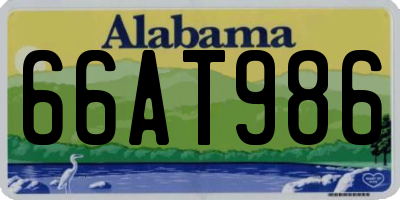 AL license plate 66AT986