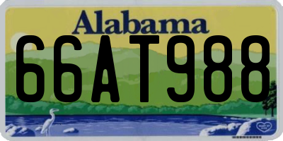 AL license plate 66AT988