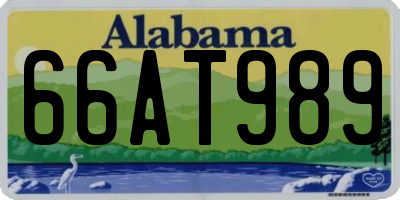AL license plate 66AT989