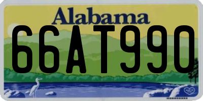 AL license plate 66AT990