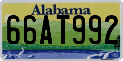 AL license plate 66AT992