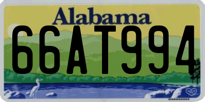 AL license plate 66AT994