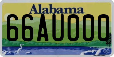 AL license plate 66AU000