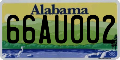 AL license plate 66AU002