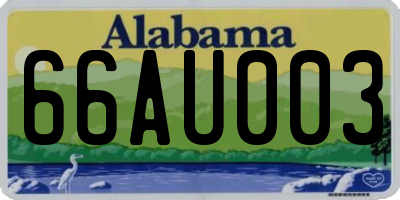 AL license plate 66AU003